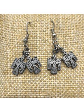 Vinage Thunderbird dangle earrings Southwest Jewelry Western Costume Festival